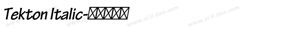 Tekton Italic字体转换